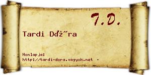 Tardi Dóra névjegykártya